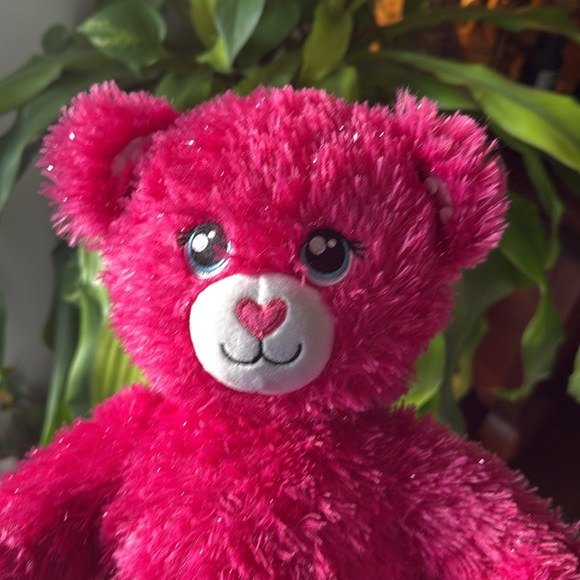 Limited Edition Barbie Build-A-Bear Stuff Animal Pink Sparkle Bear Cute - Picture 9 of 10